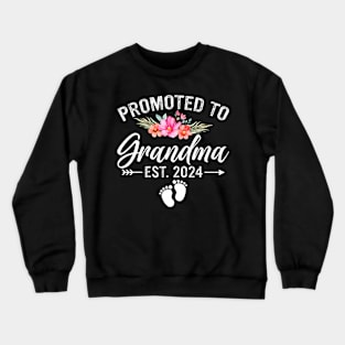 Promoted to Grandma 2024 First Time New Grandma Pregnancy Crewneck Sweatshirt